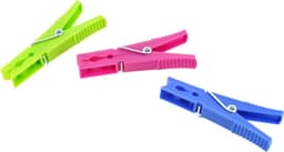 Kunststof Wasknijpers - 20 stuks - 8,9 x 1,2 cm - Verkrijgbaar in Meerdere Kleuren - Grote en Robuuste Wasknijpers — thumbnail 3