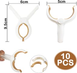 10x Grote Sterke Winddichte Clips voor Strandhanddoeken en Kleding - Extra Sterke Wasknijpers — thumbnail 3