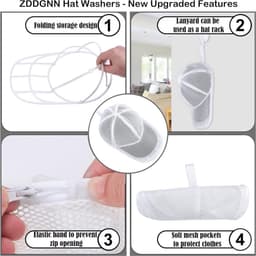 Pettenreiniger, opvouwbare pettenhouder, pettenreinigingsmandje Geschikt voor wasmachine of vaatwasser, 2 stuks, wit — thumbnail 3