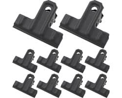 10x Grote Zwarte Metalen Clips 6,5 cm - Sterke Klemmen voor Foto's, Papieren, Zakken en Kantoor