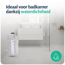Wonair Wasmand – Waszak - Opvouwbaar – 81L – Lichtgrijs — thumbnail 3