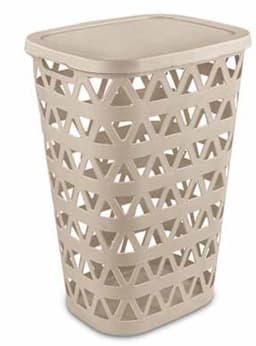 Curver Wasmand met deksel - 2x - ventilatiegaatjes - beige - kunststof - 55 ltr - 42 x 34 x 60 cm — thumbnail 5