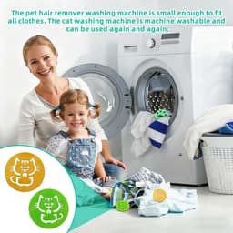 Huisdierhaarverwijderaar set - 10 siliconen pluisverwijderaars met waszak - katten- en hondenhaar verwijderaar - herbruikbaar - voor kleding, beddengoed, dekens. — thumbnail 5