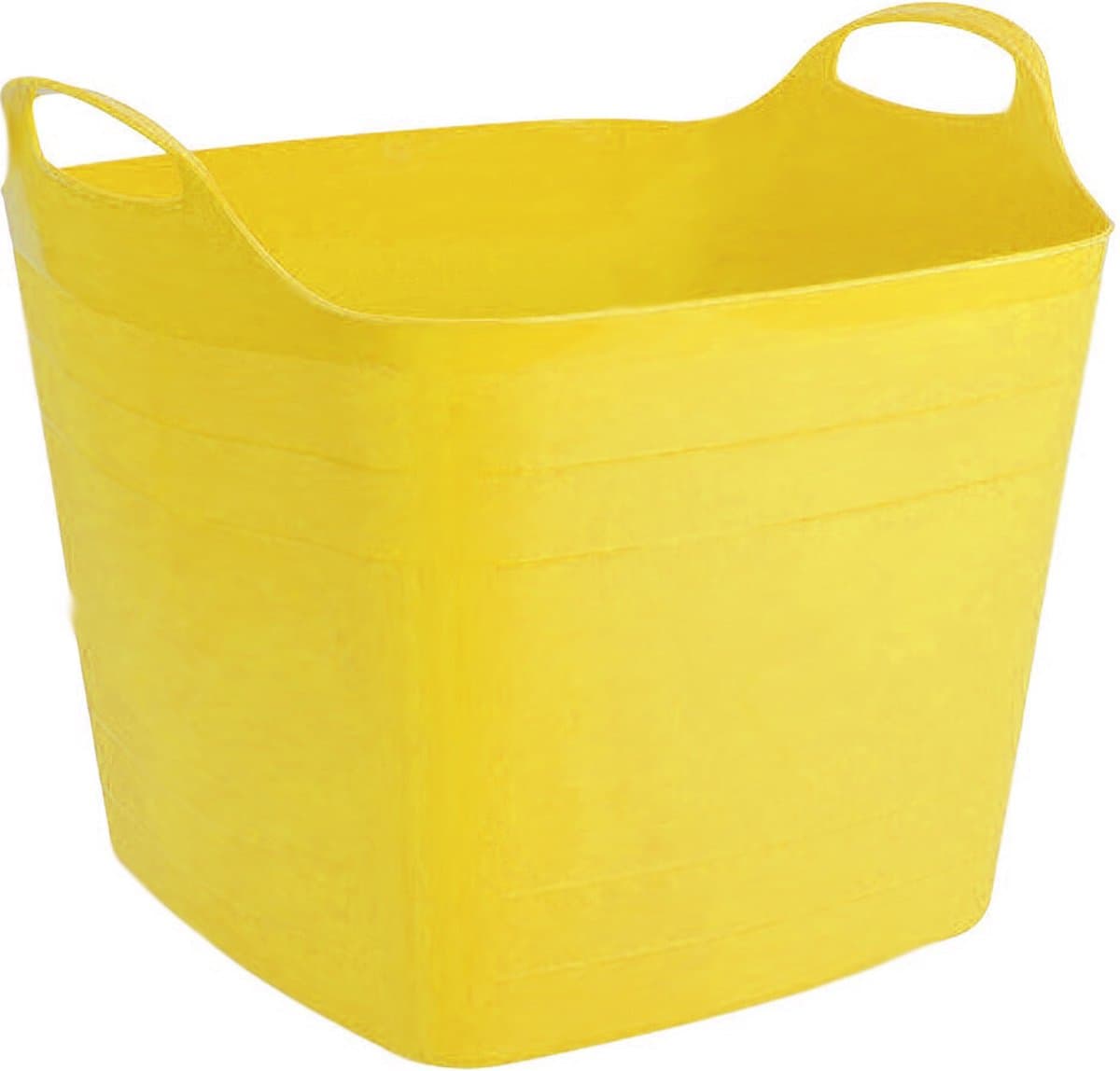 Flexibele kuip - 40L - kunststof - geel - emmer - wasmand — afbeelding 1