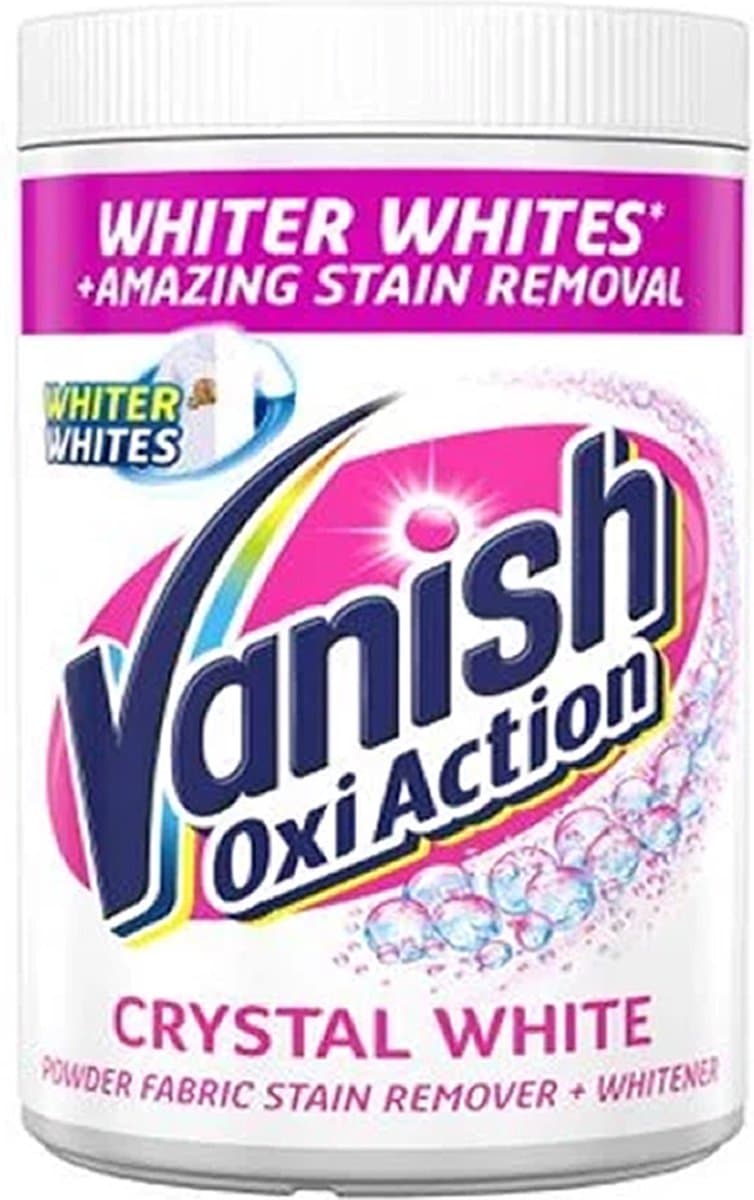 Vanish - Oxi Action - Crystal White - Witte Was Vlekverwijderaar - Whitening Booste Poeder - 940gram — afbeelding 1
