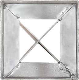 vidaXL - Grondpinnen - 12 - st - 10x10x91 - cm - gegalvaniseerd - staal - zilverkleurig — thumbnail 2