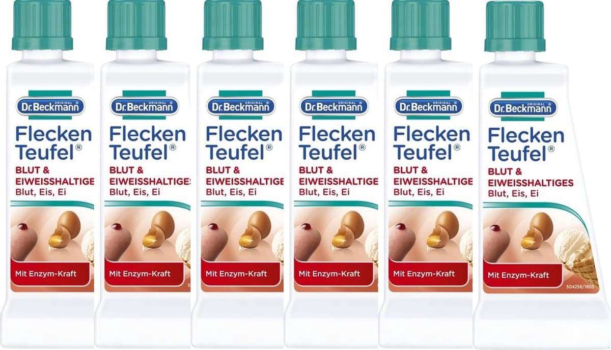 Dr. Beckmann Vlekkenduivel Bloed+melk+eiwit Voordeelverpakking 6 Stuks — afbeelding 1