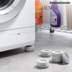 Anti Trillingsmat Wasmachine en Wasdroger set van 4 - Trillingsdemper - Wasmachine demper - Geluiddempende mat - antitrilvoetjes — thumbnail 5