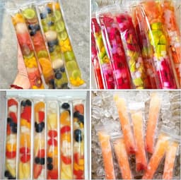 Herbruikbare Waterijskoudbakjes met Trechter - Transparant - 5,5 x 28 cm - Duurzaam PE Materiaal - Voor Zelfgemaakte IJsjes en Smoothies — thumbnail 5