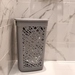 Wasmand, 60 l, gemaakt in Frankrijk + scharnierdeksel, grijs — thumbnail 2