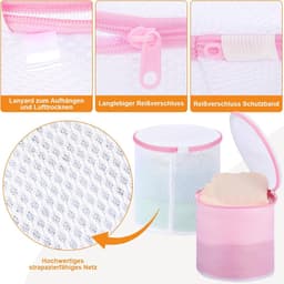 BH-waszakje - waszak - 3 stuks - 17*15 cm - mesh waszakken - cilindrische waszak - wasmachine zakken - Lingerie Waszakjes met Rits - ondergoed wasnet voor dames - herbruikbare - voor intiem ondergoed - kledingbescherming - rose — thumbnail 2