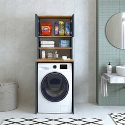 Roomart ATLANTIC-III Wasmachine Overbouwkast 65x181 cm - Antraciet Eiken — thumbnail 3