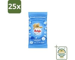 25 x Robijn – Droogtrommeldoekjes – Morgenfris - 20 Doekjes - Wasstrips - Droogtrommeldoekjes - Wasgoed Drogen - Frisheid Droger - Wasgoed Verzorgen - Kleding Beschermen