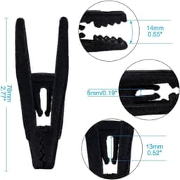 20 stuks antislip fluwelen hangerclips, gevlokte kledingclips voor slanke hangers, sterke grip, handdoek, jas, broek, rok, organizer, zwart — thumbnail 3