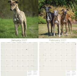 2022 2023 Greyhound-kalender - Hondenras maandelijkse muurkalender - 12 x 24 open - dik niet-ontluikbaar papier - cadeau - Academische lerarenplannerkalender organiseren en plannen - Made in USA — thumbnail 5