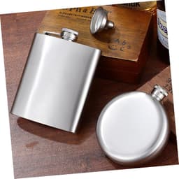 1set Rvs Heupfles Set Met Trechter Capaciteit Voor Whisky Alcohol Drank Draagbare Lekvrije Flessen Van Voedselveilige Staal Voor Feestjes — thumbnail 3
