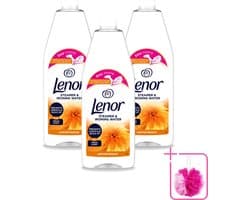 3 x Lenor - Strijkwater - Summer Breeze - Textielverfrisser - 1000 ml - Bulkverpakking - Strijkwater - Douchemop - Zomerse geur