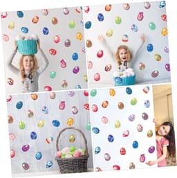 1set Paasei Wandstickers Van Zelfklevende Pvc Wanddecoratie Voor Pasen Creatief Leuk Ontwerp Voor Muur Raam Deurdecoratie — thumbnail 2