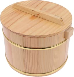 1set Houten Stoommandje Voor Rijst Verstelbare Keukenopslag Inclusief Deksel Voor Sushi Soepen Duurzaam Praktisch Keukengerei — thumbnail 1