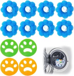 Dierenhaarvanger wasmachine 12 stuks - Siliconen en spons - Verwijdert dierenharen en pluisjes - ShopVlot — thumbnail 1