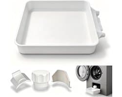 4 stuks -Universele Lekbak Wasmachine - Opvangbak Tegen Lekkage - Afvoerbak voor Wasmachine en Vaatwasser - Eenvoudig te Installeren - Bescherm de Vloer - Afvoerbak Voor Wasmachines - 18cm - Wit