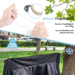 Uitrekbare Kledinglijn van 10 Meter voor Kamperen en Reizen — thumbnail 4