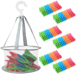 72 Stuks Kledingknijpers met Mand voor Thuisgebruik — thumbnail 1