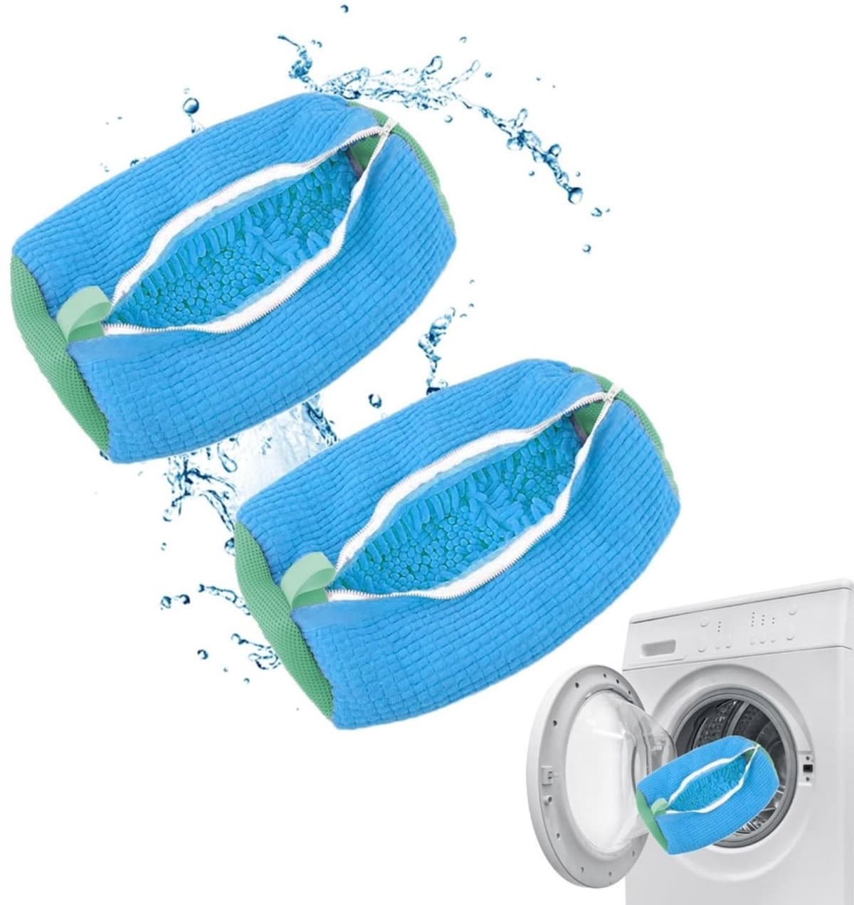 Herbruikbare Waszak voor Schoenen - Wasnet voor Wasmachine - Sneakers Wassen - Blauw — afbeelding 1