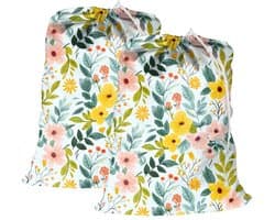 Set van 2 Opvouwbare Waszakken van Oxford Stof voor Spring