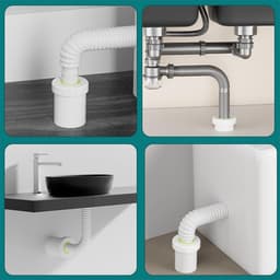 EGoods - Deodoriserende afvoer afdichting voor wasmachine en keuken - Rioolslang connector - Pijp afvoerbuis - Rioolbuis reiniger — thumbnail 5