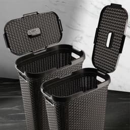Curver Wasmand 40L Smal, Natuurlijk Design, Donkerbruin — thumbnail 4