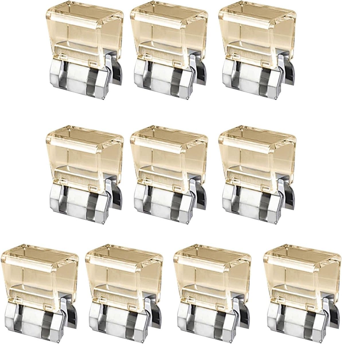 Broekklem - broekclip - broek clip - broek klem - Kleding Clip - 10 stuks - broekspijp clip - broekspijp verkorter - Bevestigingsclip voor broekspijp - wasknijpers - Antislip Vaste Gesp - geel — afbeelding 1