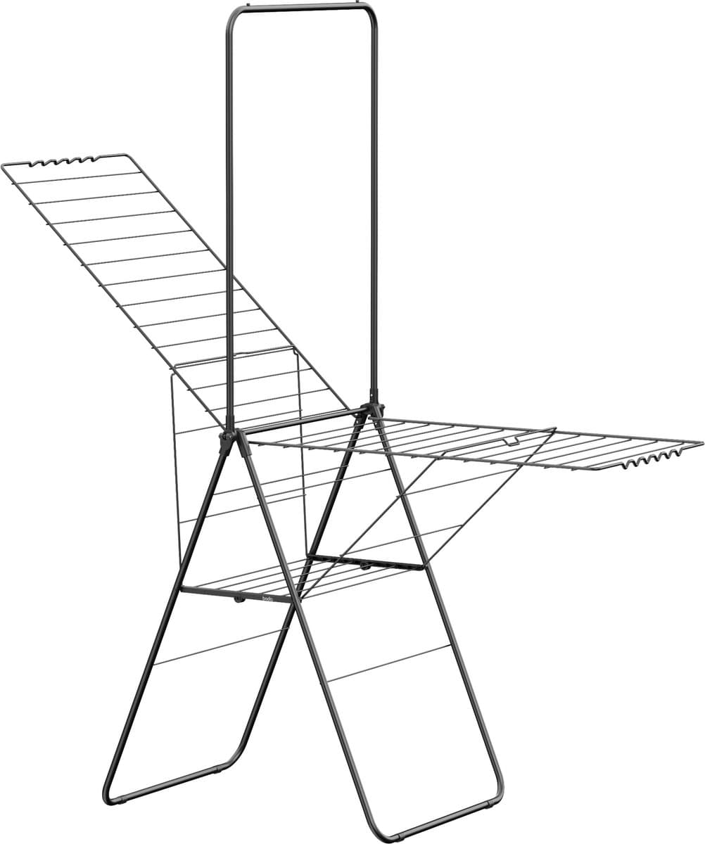 Wasrek - Droogrek Inklapbaar - 28 meter drooglengte - Zwart – Bodo — afbeelding 1