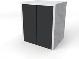 Wastafelmeubel voor Wasmachine of Droger - Houten Kast met 2 Deuren - Ruimtebesparend — thumbnail 4