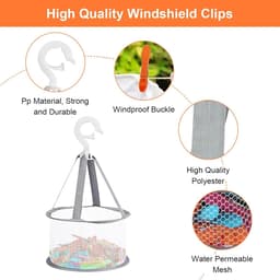 48pcs wasknijpers met mand voor waslijn - kleding - sokken — thumbnail 5