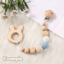 Houten Fopspenen Klemmen - 10 Stuks Met 3 Gaten — thumbnail 3