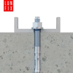 LUN FIX - Bolzenanker 8x60 mm - 1 stuk - verzinkt staal - beton, pergola, hek, poortbevestiging — thumbnail 4