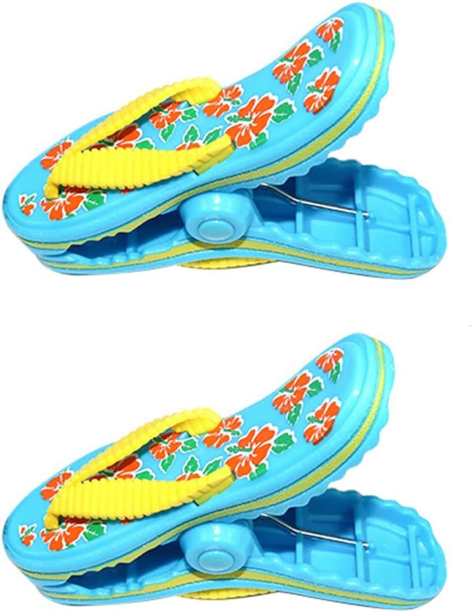 2 Pack Slipper Towel Clips - Sterke Strandstoel Handdoek Klemhouder - Grote Winddichte Kledinghanger - Zware Kunststof Badhanddoek Klem voor Vakantie Strand Zonligstoelen - Zwembadstoel — afbeelding 1