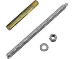 Ankerstang en samengesteld ankerpatroon M10 x 165mm roestvrij staal voor metaal- en bliksemankers