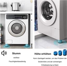 Vibratiedemper 4 stuks anti-trillingsdemper voor wasmachine droger geluidsisolatie anti-trillingsmat blauw — thumbnail 5