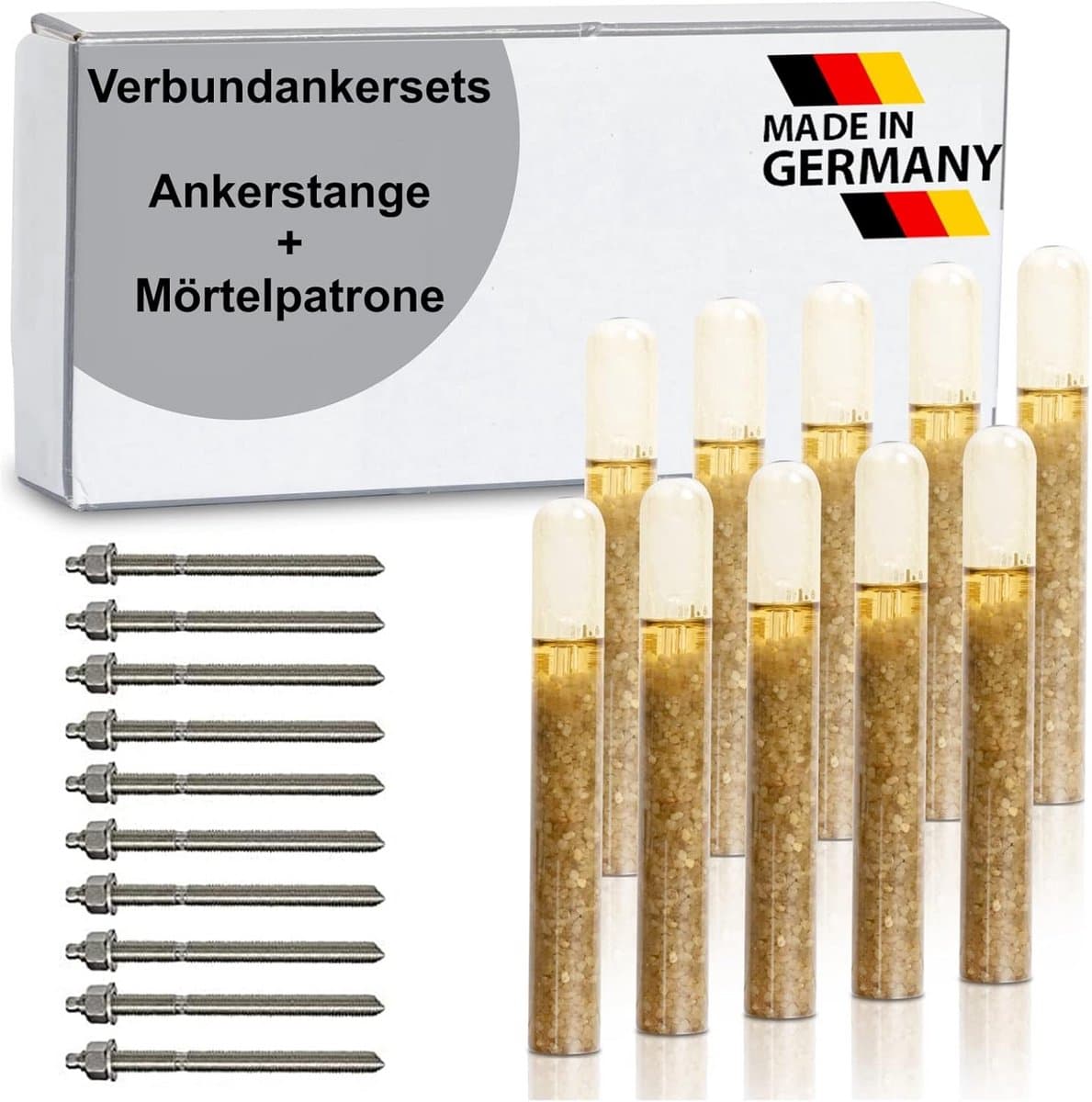 Zware Last Kleefanker Set met Mortelpatroon voor Betonverankering — afbeelding 1