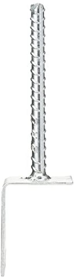 Alberts 213954 L Post Holder with Rebar Steel Concrete Anchor Hot Galvanized Width 80 mm Length of Reinforcement Steel 200 mm — thumbnail 3