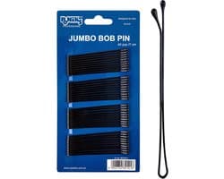 40x Zwarte Metalen Haarspelden 7 cm - Rechte Bobby Pins voor Kapsels