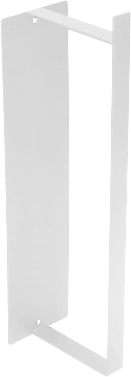 Kleerhangerorganizer van magnetisch wandpaneel met ronde hoek - Metalen magnetische zuignap voor kast - Wit - Opbergoplossing voor wasmachine - Duurzame hangerhouder - Ruimtebesparend ontwerp. — afbeelding 1