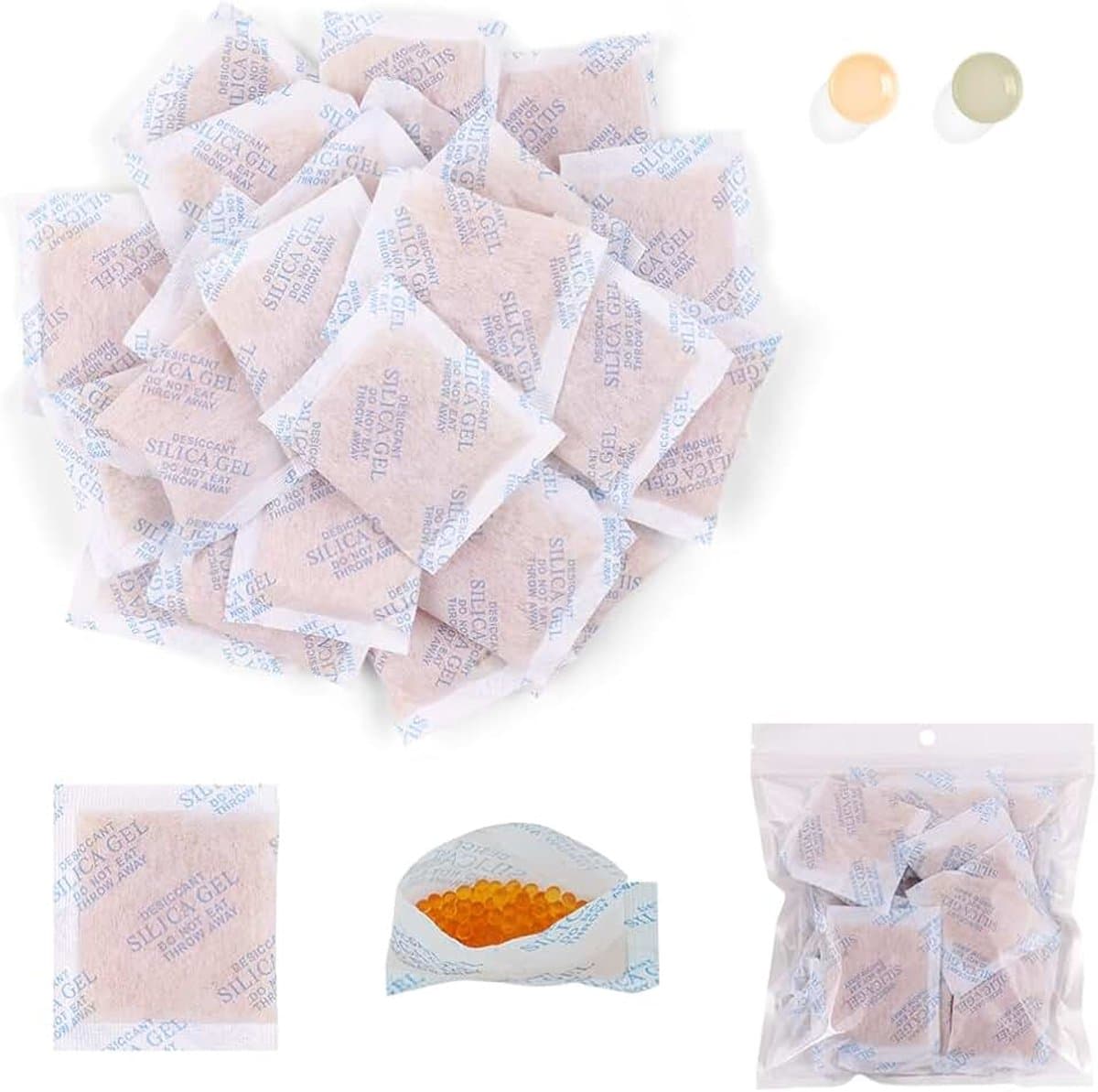 Gel Regenerable Desiccant,10 g x 30 stuks Silica Beads Orange,Silica Gel Beads,Silica Gel Dehumidifier,voor kledingkast Auto-ontvochtiger — afbeelding 1
