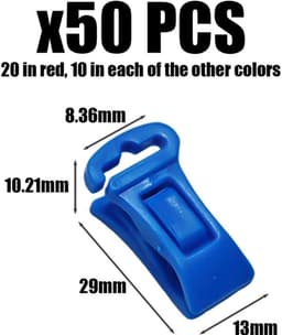 Sokkenklemmen 50 Stuks - Sokkenclips - Sokkenknijpers - Draagbare Sokkendroogklemmen - Opbergtas - Kunststof 29 x 13 x 10 mm - Sokkenclip — thumbnail 2