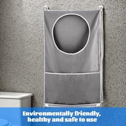 Waszak Waterdicht - Hangende Waszak - Grote Capaciteit - Polyester - 50 x 77 cm - Ruimtebesparend Ontwerp - Wasmand — thumbnail 4