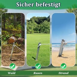 SnelShoppen - Pack van 12 Tentstaken, Grondankers 30 cm, V-profiel, Robuuste Metalen Grondspikes voor Camping, Tuin, Vissen en Avontuur — thumbnail 5