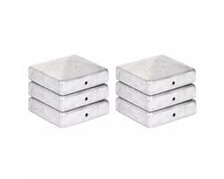 6 x paalkap piramide 71 x 71 mm - thermisch verzinkt staal