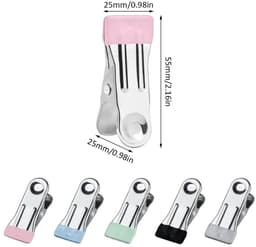 Dailygoods- Wasknijpers 50 Stuks - Roestvrij Stalen Klemmen - Antislip Metalen Wasknijpers - Kleine Klemmen voor Kleding - Corrosiebestendig - 2,5 × 5,5 cm — thumbnail 5